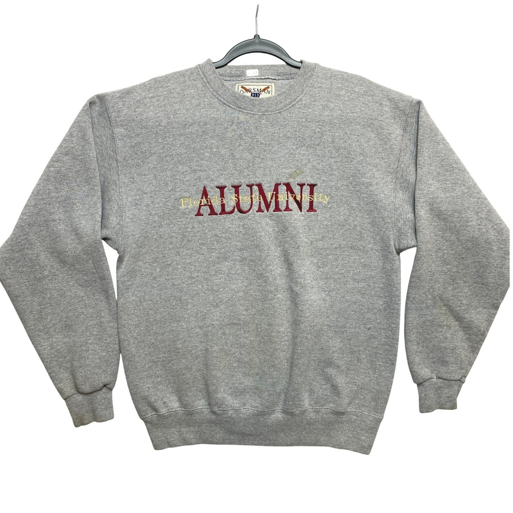 Florida State University Alumni Sweatshirt Mens Medium Gray Oarsman 913 USA Made